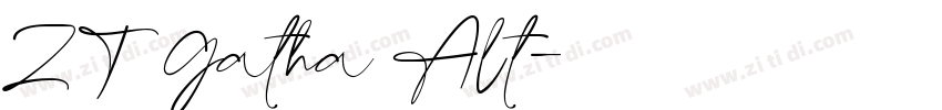 ZT Gatha Alt字体转换